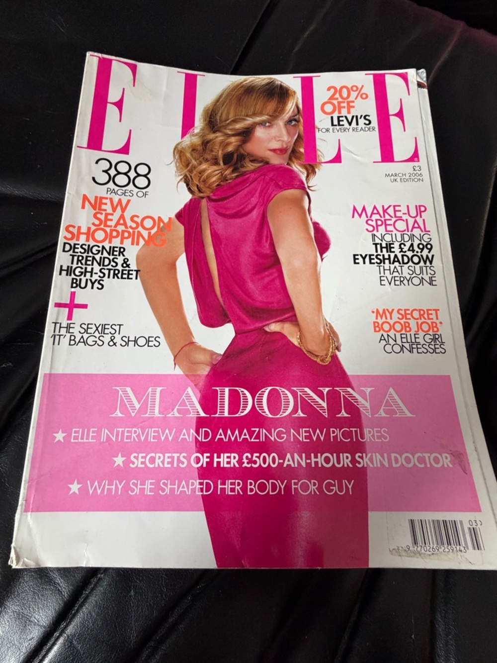 March 2006 UK edition of Elle magazine featuring Madonna Queen of Pop 💖